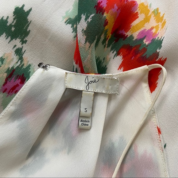 Joie waist tie floral sleeveless silk dress - Picture 5 of 6